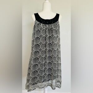 Vintage Jonathan Martin Black and Gray Tunic Dress - 10